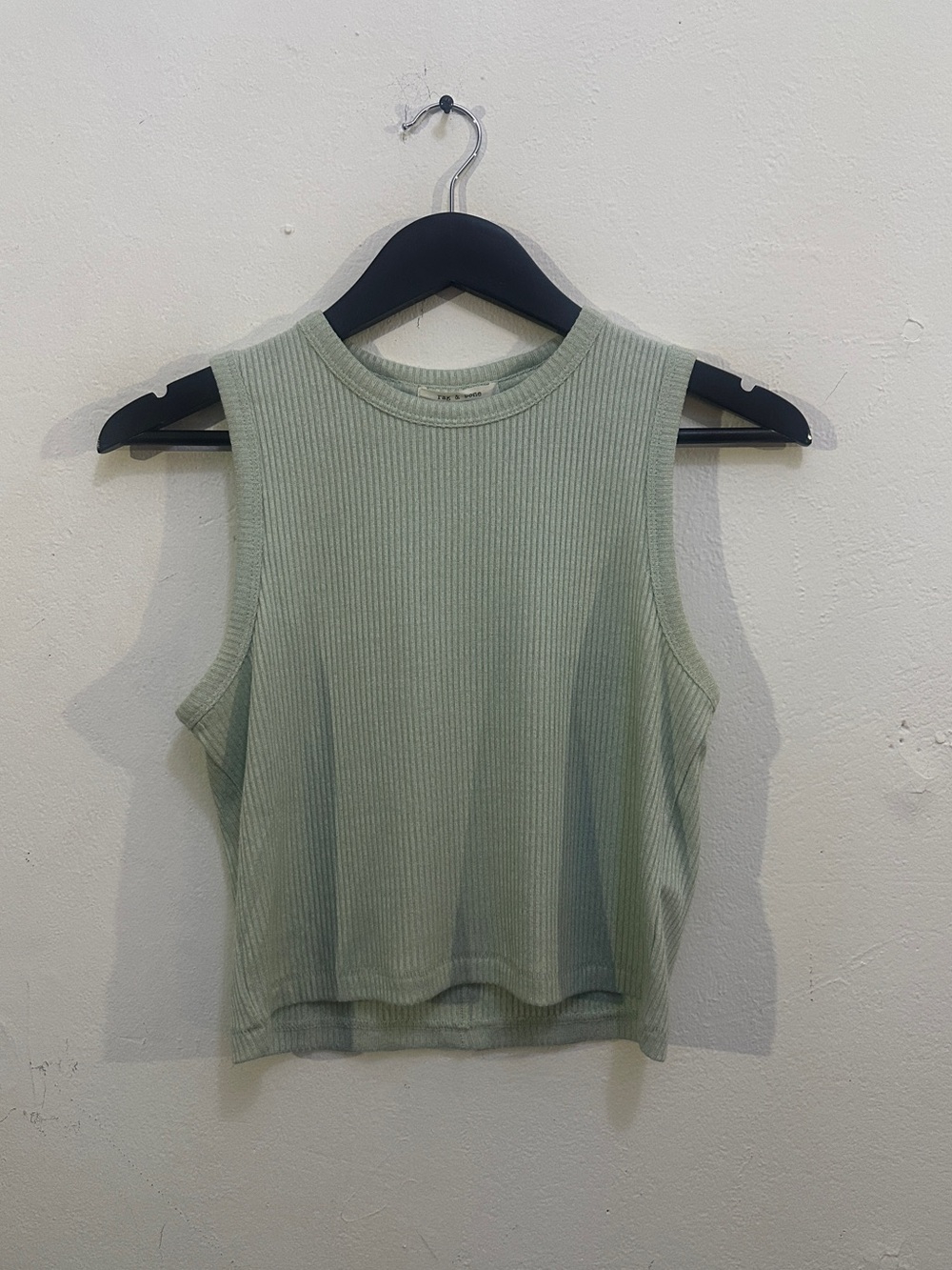 Rag & Bone XS Petite Ribbed Tank Top Sage Green Sleeveless Stretch Knit